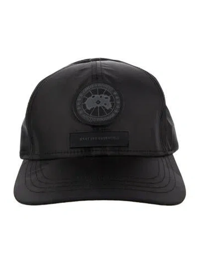 Pre-owned Canada Goose Monochromatic Baseball Hat In Black