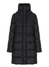 Canada Goose Padded Parka With Hood And Long Sleeves In Black