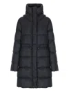Canada Goose Padded Parka With Hood And Long Sleeves In Black