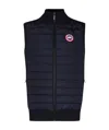 Canada Goose Hybrid High Neck Padded Sleeveless Vest In Navy