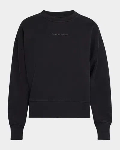 Canada Goose Muskoka Relaxed Logo Crewneck In Black