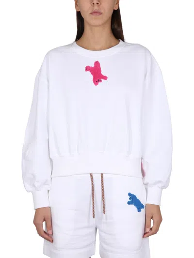 Canada Goose Muskoka Cropped Crewneck For Paola Pivi In White