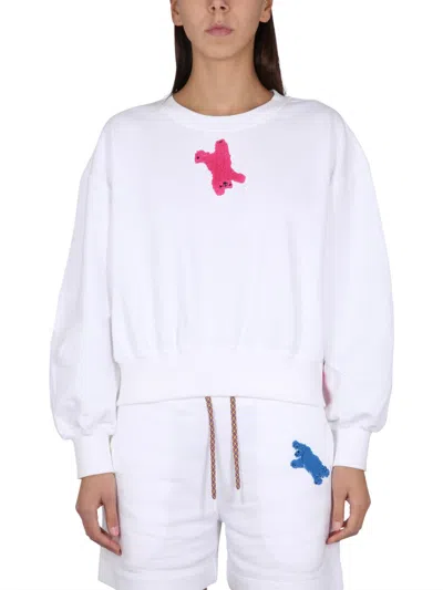 Canada Goose Muskoka Cropped Crewneck For Paola Pivi In White