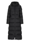 Canada Goose Padded Long Coat With Hood And Pockets In Black