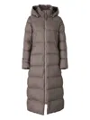 Canada Goose Mystique Tonal Label 750 Fill Power Down Long Puffer Coat In Neutral