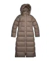 Canada Goose Mystique Tonal Label 750 Fill Power Down Long Puffer Coat In Brown