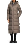 Canada Goose Mystique Tonal Label 750 Fill Power Down Long Puffer Coat In Brown