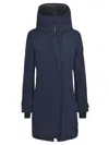 Canada Goose Logo-patch Padded Down Coat In Navy Blue