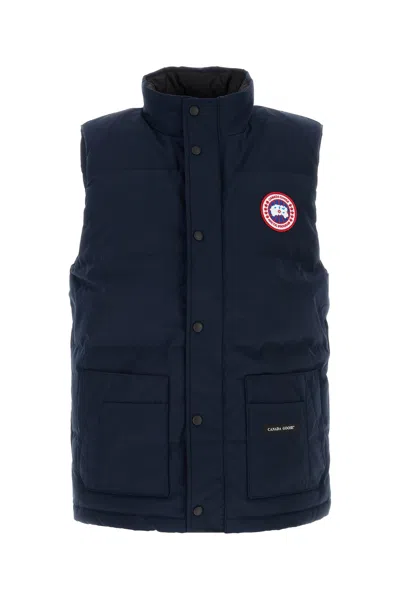 Canada Goose Navy Blue Polyester Blend Freestyle Sleeveless Down Jacket