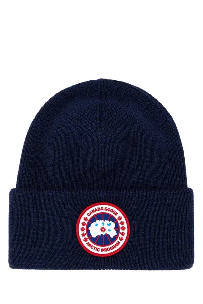 Canada Goose Navy Blue Wool Arctic Beanie Hat