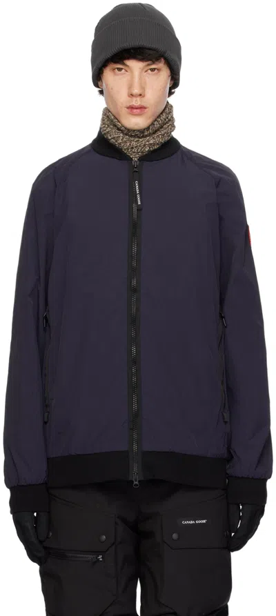 Canada Goose Navy Faber Bomber Jacket In Atlantic Nvy