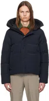 Canada Goose Macmillan Embroidered Logo Down Jacket In Atlantic Nvy