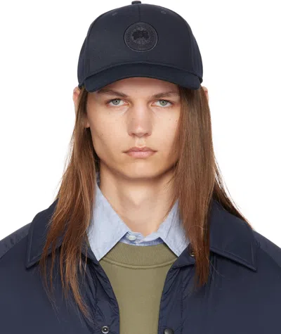 Canada Goose Navy Tonal Cap In Atlantic Nvy