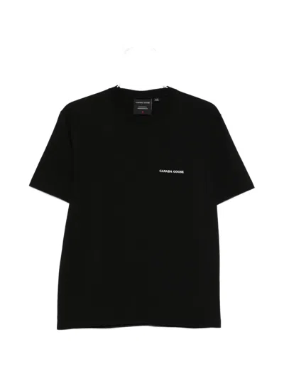 Canada Goose Novo Chest-logot-shirt In Black