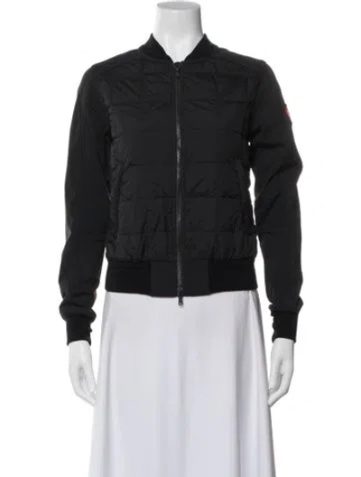 Pre-owned Canada Goose Nylon Bomber Jacket In Black
