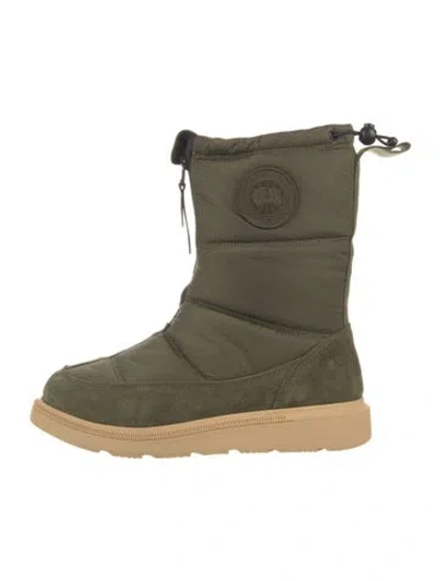 Pre-owned Canada Goose Nylon Boots In Green