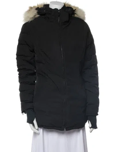 Pre-owned Canada Goose Nylon Down Coat In Black