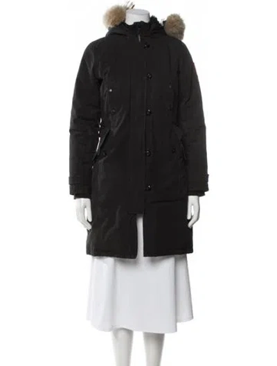 Pre-owned Canada Goose Nylon Down Coat In Black