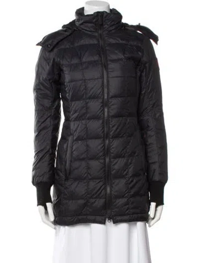 Pre-owned Canada Goose Nylon Down Coat In Black
