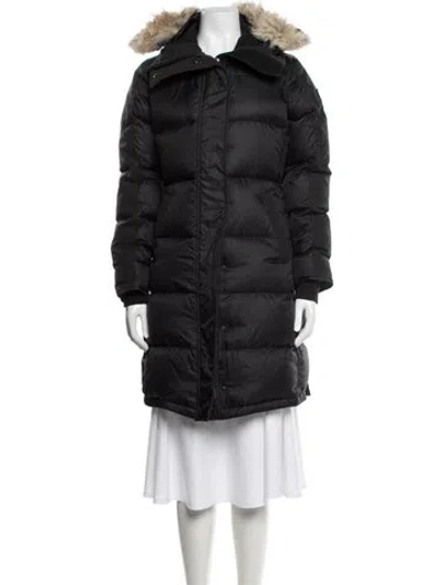 Pre-owned Canada Goose Nylon Down Coat In Black