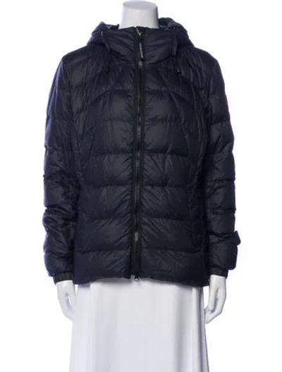 Pre-owned Canada Goose Nylon Down Coat In Blue