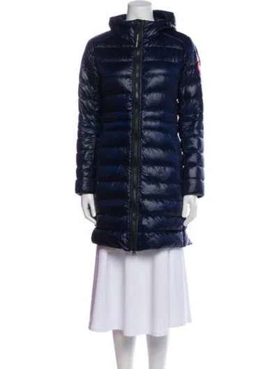 Pre-owned Canada Goose Nylon Down Coat In Blue
