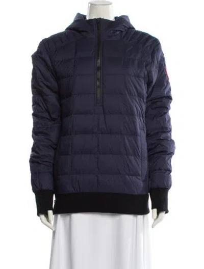 Pre-owned Canada Goose Nylon Down Coat In Blue