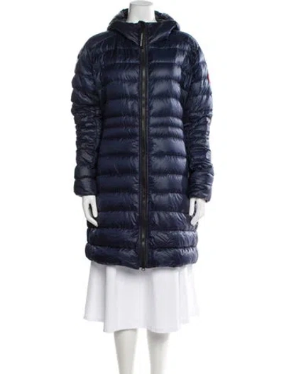 Pre-owned Canada Goose Nylon Down Coat In Blue