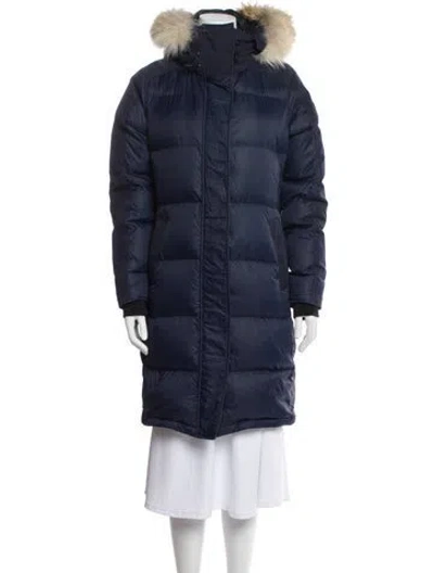 Pre-owned Canada Goose Nylon Down Coat In Blue