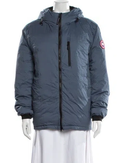 Pre-owned Canada Goose Nylon Down Coat In Blue