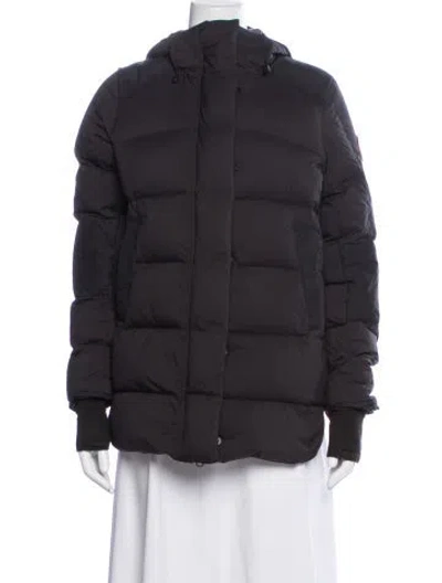Pre-owned Canada Goose Nylon Down Coat In Blue