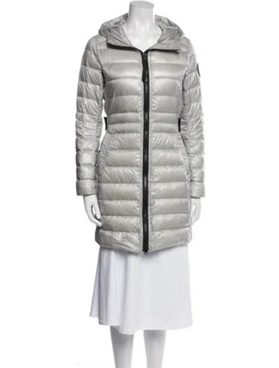 Pre-owned Canada Goose Nylon Down Coat In Gray