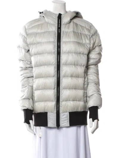 Pre-owned Canada Goose Nylon Down Coat In Gray