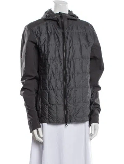 Pre-owned Canada Goose Nylon Down Coat In Gray