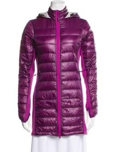 Pre-owned Canada Goose Nylon Down Coat In Purple