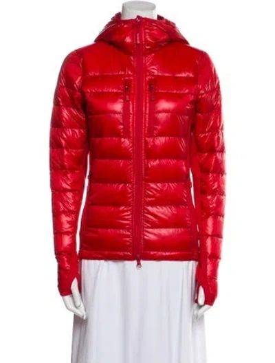 Pre-owned Canada Goose Nylon Down Coat In Red