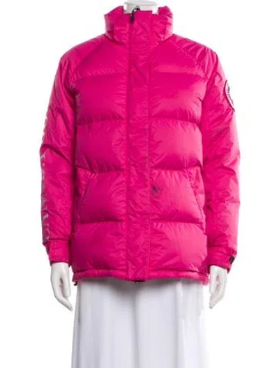 Pre-owned Canada Goose Nylon Down Coat In Red