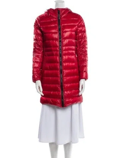 Pre-owned Canada Goose Nylon Down Coat In Red