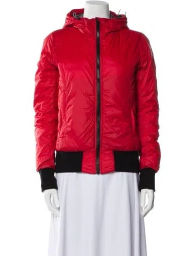 Pre-owned Canada Goose Nylon Down Coat In Red