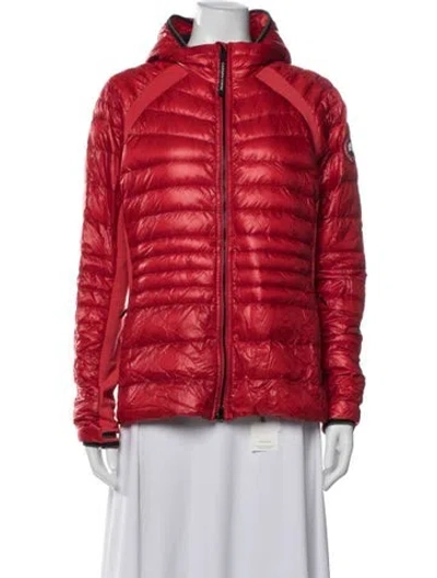 Pre-owned Canada Goose Nylon Down Coat In Red