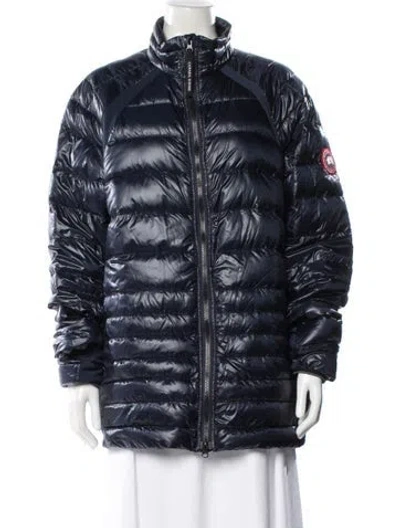 Pre-owned Canada Goose Nylon Down Coat W/ Tags In Blue