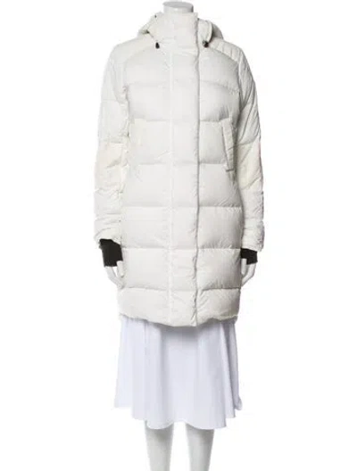 Pre-owned Canada Goose Nylon Down Coat In White