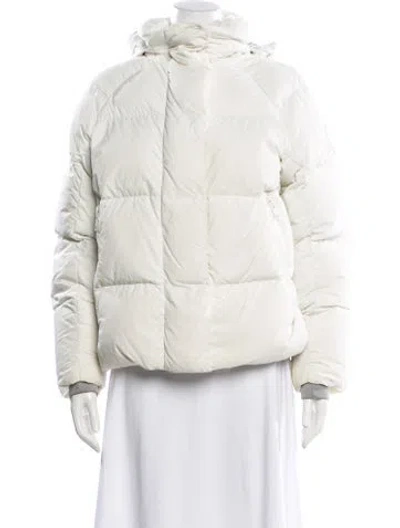 Pre-owned Canada Goose Nylon Down Coat In White