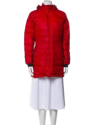 Pre-owned Canada Goose Nylon Down Jacket In Red