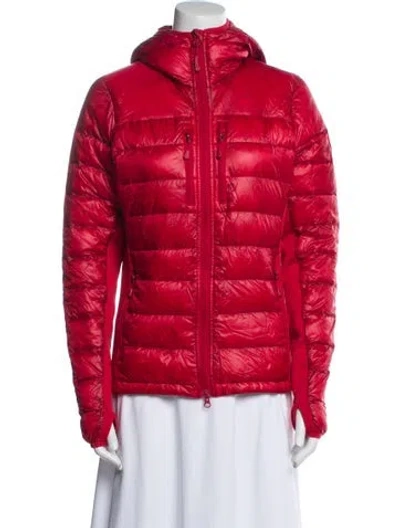 Pre-owned Canada Goose Nylon Down Jacket In Red
