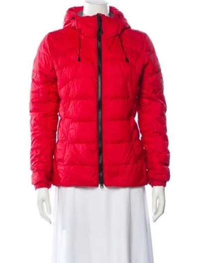 Pre-owned Canada Goose Nylon Down Jacket In Red