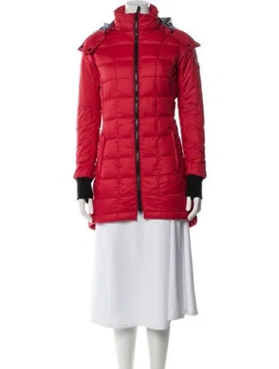 Pre-owned Canada Goose Nylon Down Jacket In Red