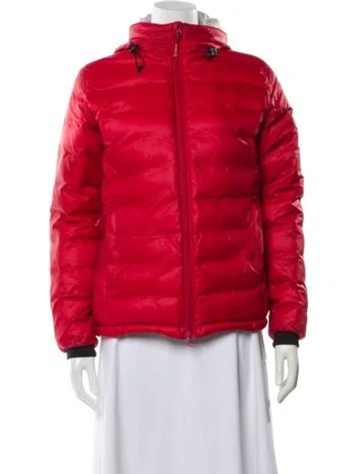 Pre-owned Canada Goose Nylon Down Jacket In Red
