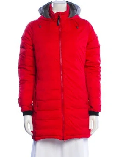 Pre-owned Canada Goose Nylon Down Jacket In Red