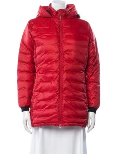 Pre-owned Canada Goose Nylon Down Jacket In Red